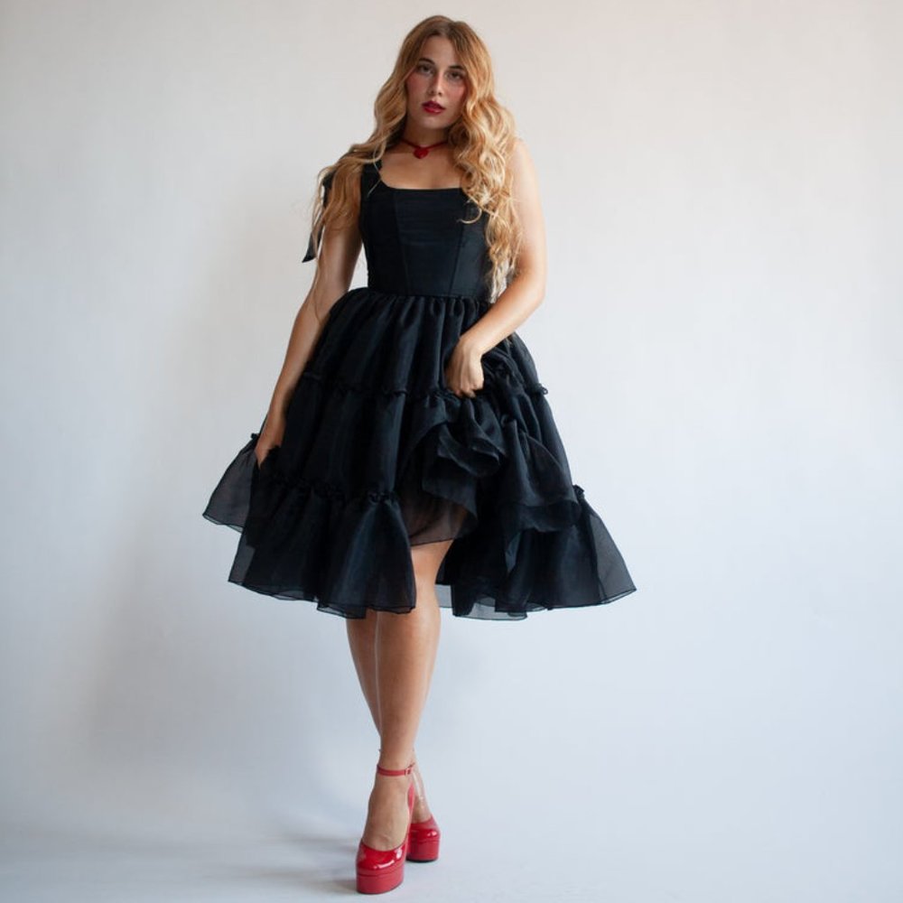 Wild Rose and Sparrow Sienna Dress in Black Swan